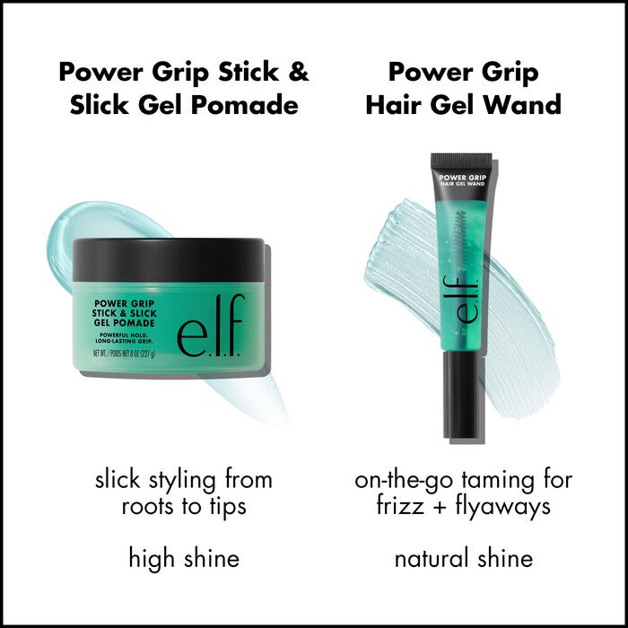 Power Grip Stick & Slick Hair Gel + Brush,