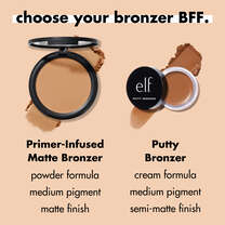 Primer-Infused Matte Bronzer, Catching Rays - Medium