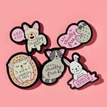100% Cruelty-Free Pins, 