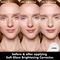 Before and After Applying White Brightening Corrector and Corrector and Concealer