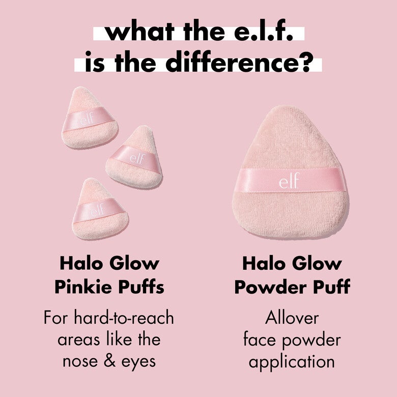 Halo Glow Pinkie Powder Puff Set 3 e.l.f. Cosmetics