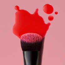 Sheer For It Blush Tint, Left on Red - sheer red