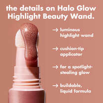 Halo Glow Highlight Beauty Wand, Holographic Honey - Yellow to Orange Shift
