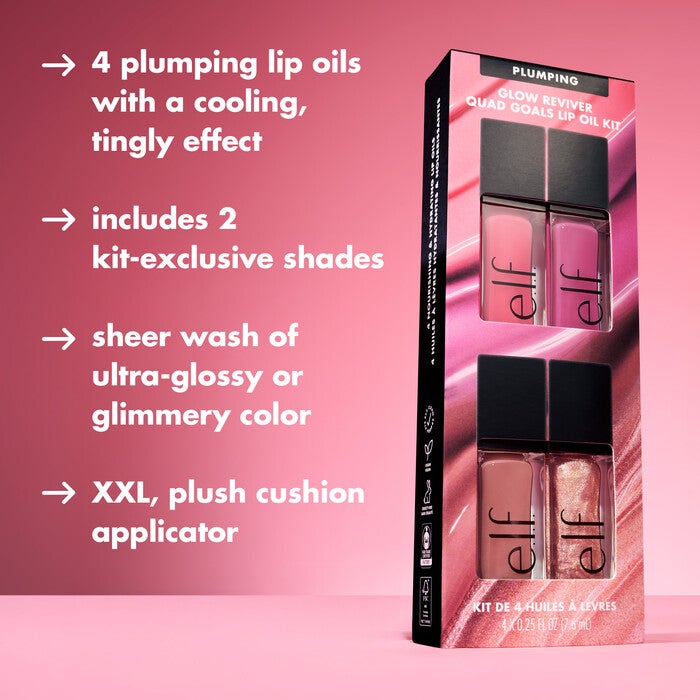 4 Plumping Lip Oils with 2 Exclusive Shades