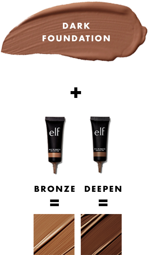 Dark foundation: Product options are bronze and deepen